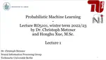 Lecture "Probabilistic Machine Learning"