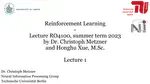 Lecture "Reinforcement Learning"